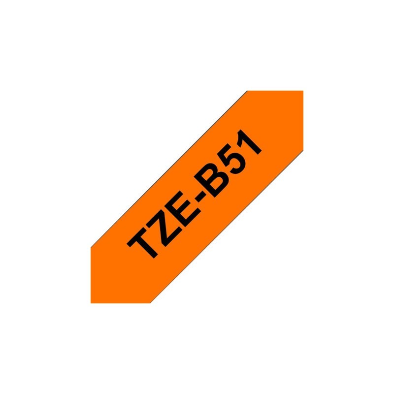 BROTHER TZEB51 Taśma Brother 24mm BLACK ON FLUO. ORANGE