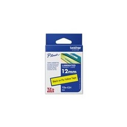 BROTHER TZEC31 Taśma Brother 12mm BLACK ON FLUO. YELLOW