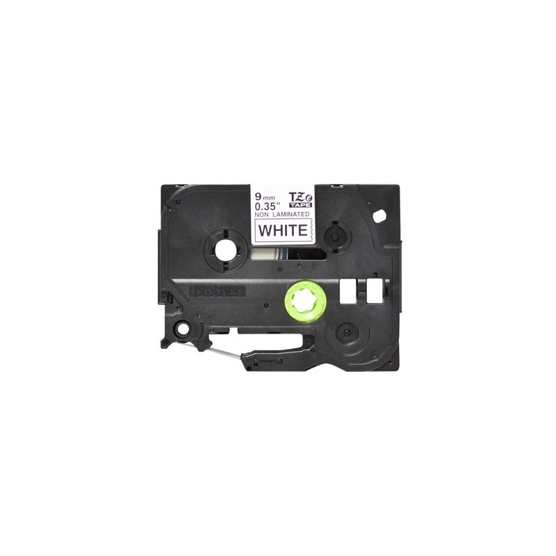 BROTHER TZEN221 Taśma Brother 9mm BLACK ON WHITE NON LAMINATED