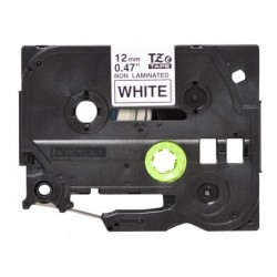 BROTHER TZEN231 Taśma Brother 12mm BLACK ON WHITE ADHESIVE TAPE NON LAMINATED