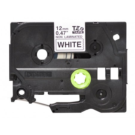 BROTHER TZEN231 Taśma Brother 12mm BLACK ON WHITE ADHESIVE TAPE NON LAMINATED