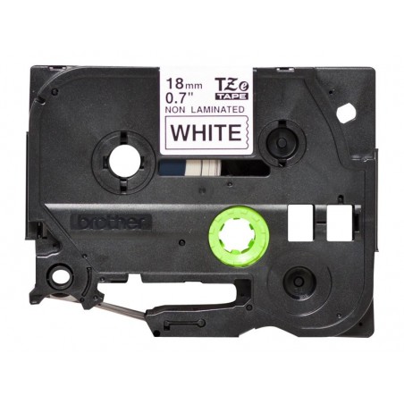 BROTHER TZEN241 Taśma Brother 18mm BLACK ON WHITE NON LAMINATED