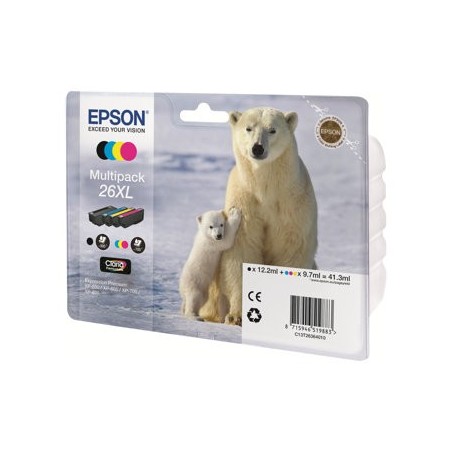 EPSON C13T26364010 Zestaw Epson T2636 XL CMYK Claria Multi Pack XP-600/700/800