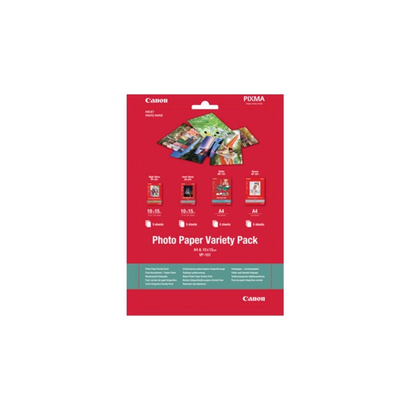 CANON Photo Paper Variety Pack A4 & 10 x 15cm VP-101