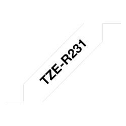 Taśma wstążkowa Brother 12mm Czarny na Białym