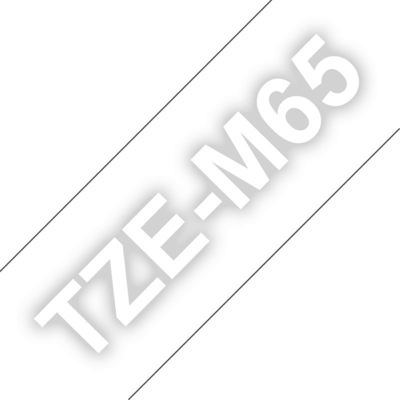 Brother oryginalny taśma do drukarek etykiet, Brother, TZE-M65, biały druk/przeźroczysty matowy podkład, laminowane, 8m, 36m