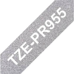 BROTHER TZEPR955 Taśma Brother 24mm White on Premium Silver