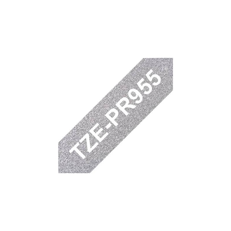 BROTHER TZEPR955 Taśma Brother 24mm White on Premium Silver