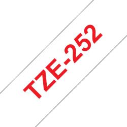 BROTHER TZE252 Taśma Brother 24mm RED ON WHITE