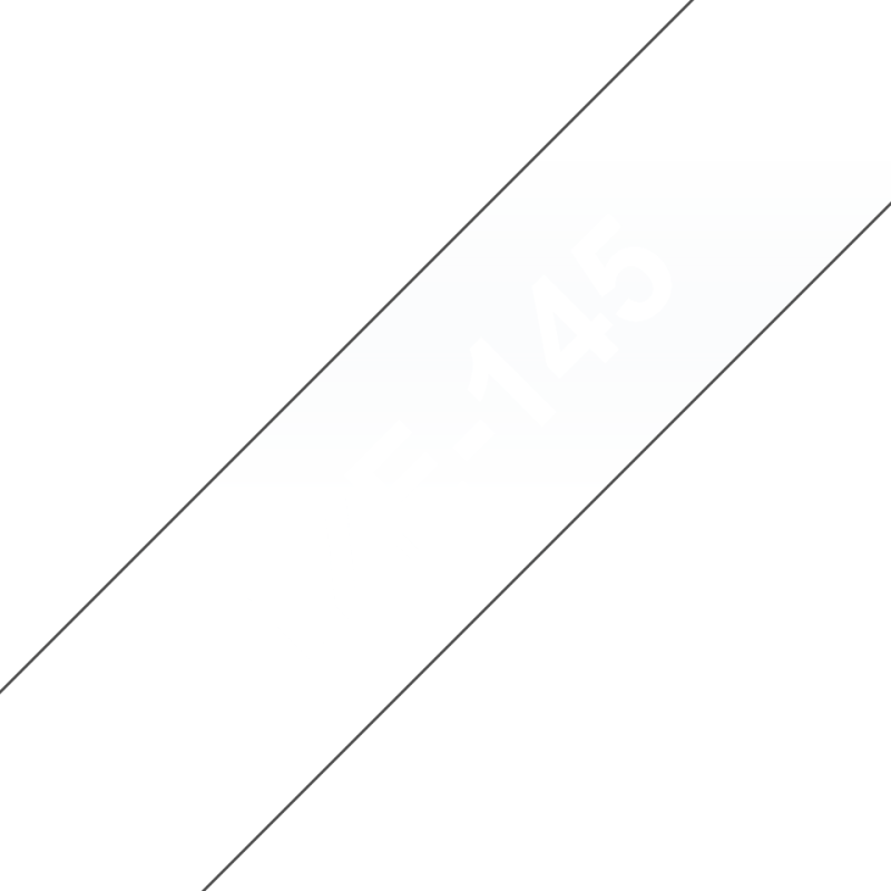 Taśma Brother 18mm Biały na Przezroczystym