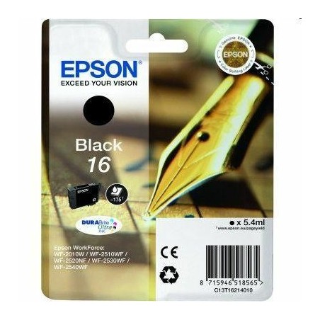 Epson Tusz WF2010 T1621 Black 5.4ml 175 stron