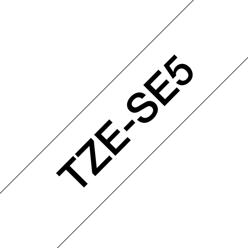 Taśma zabezpieczająca Brother 24mm Czarny na Białym
