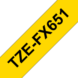 Taśma identyfikacyjna Brother 24mm Czarny na Żółtym