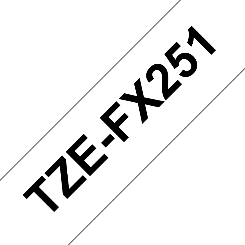 Taśma identyfikacyjna Brother 24mm Czarny na Białym
