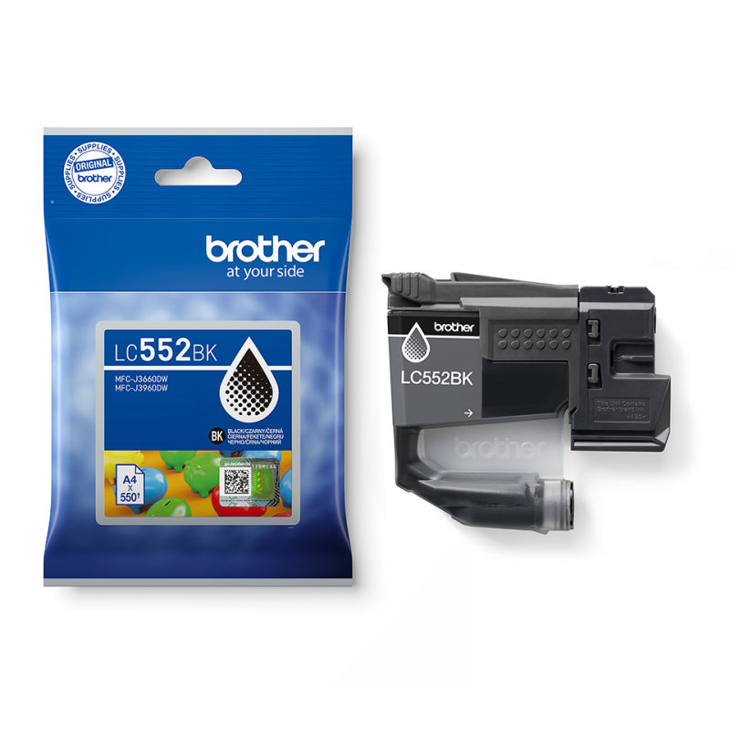 Tusz Brother LC552BK Black - 550 Stron | Drukarki.pl