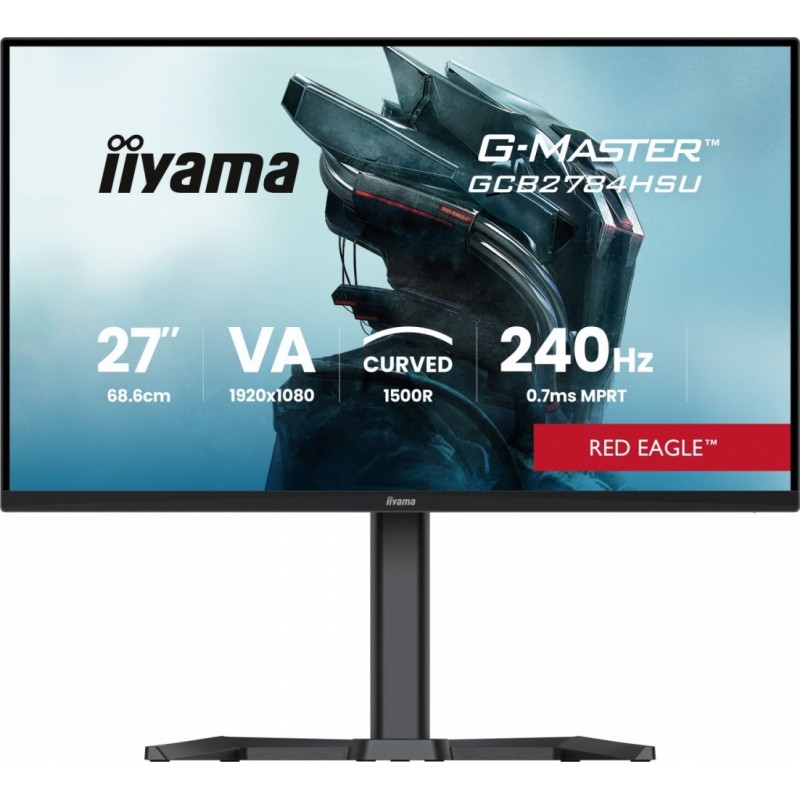 Monitor 27 cali GCB2784HSU-B1 FHD, 0.7ms, VA, 1500R, 240Hz, 2xHDMI, DP, 2xUSB, FreeSync Premium -1920x1080 (48-240Hz), HDR10, 2x