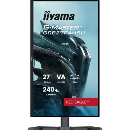 Monitor 27 cali GCB2784HSU-B1 FHD, 0.7ms, VA, 1500R, 240Hz, 2xHDMI, DP, 2xUSB, FreeSync Premium -1920x1080 (48-240Hz), HDR10, 2x