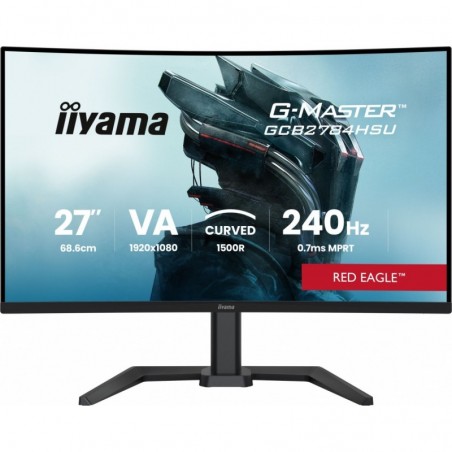 Monitor 27 cali GCB2784HSU-B1 FHD, 0.7ms, VA, 1500R, 240Hz, 2xHDMI, DP, 2xUSB, FreeSync Premium -1920x1080 (48-240Hz), HDR10, 2x