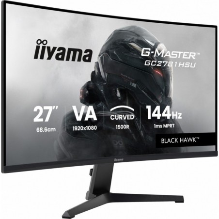 Monitor 27 cali GC2781HSU-B1 VA, FHD, 144Hz, 1ms, 2xUSB, 1500R, 350 cd, 4000:1, HDMI, DP, FreeSync -1920x1080 (48-144Hz), 2x2W