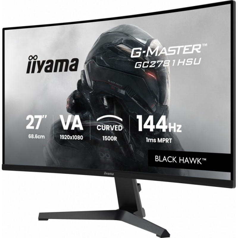 Monitor 27 cali GC2781HSU-B1 VA, FHD, 144Hz, 1ms, 2xUSB, 1500R, 350 cd, 4000:1, HDMI, DP, FreeSync -1920x1080 (48-144Hz), 2x2W