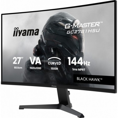 Monitor 27 cali GC2781HSU-B1 VA, FHD, 144Hz, 1ms, 2xUSB, 1500R, 350 cd, 4000:1, HDMI, DP, FreeSync -1920x1080 (48-144Hz), 2x2W