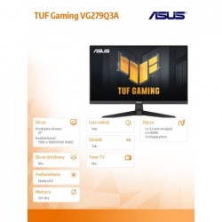Monitor 27 cali VG279Q3A  Full HD(1920x1080), 180Hz, Fast IPS, 