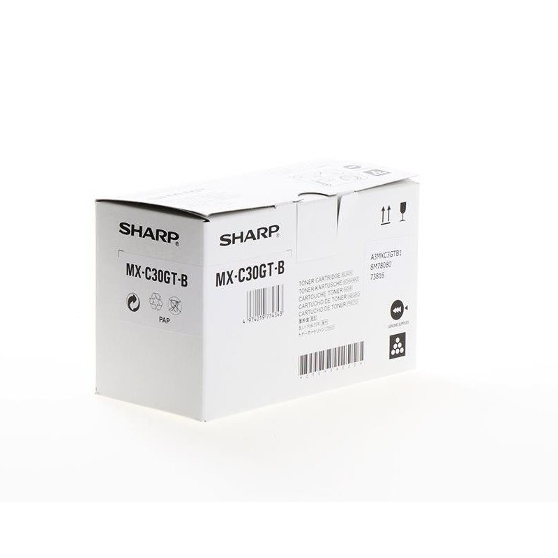 Sharp Toner MX-C30GTB Black 6K MX-C250F, MX-C250fe, MX-C300P, MX-C300W,