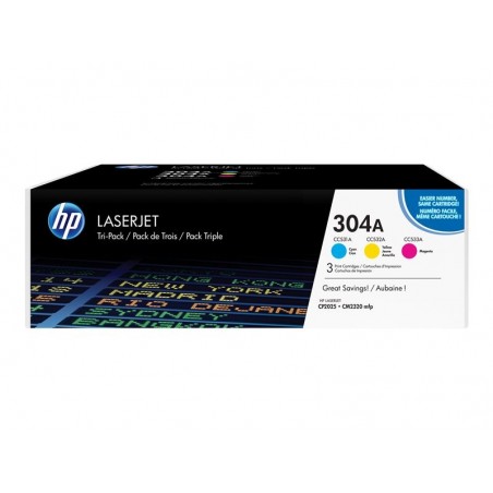 HP Toner nr 304A CF372AM 3pack CMY CC531,532,533 HP Toner nr 304A CF372AM 3pack CMY CC531,532,533