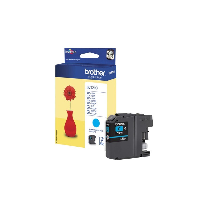 Brother Tusz LC121C Cyan 300str 300sh