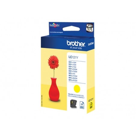 Brother Tusz LC121Y Yellow 300str 300sh Brother Tusz LC121Y Yellow 300str 300sh
