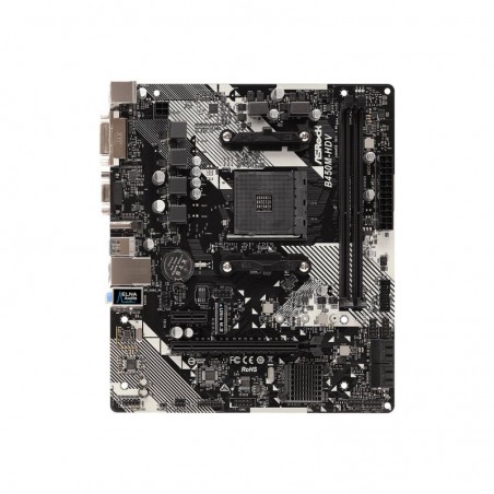 Płyta główna B450M-HDV R4.0 AM4 2DDR4 VGA/DVI/HDMI/M.2 uATX Płyta główna B450M-HDV R4.0 AM4 2DDR4 VGA/DVI/HDMI/M.2 uATX