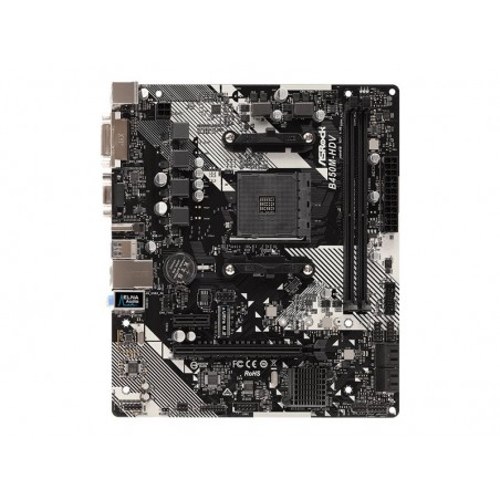 Płyta główna B450M-HDV R4.0 AM4 2DDR4 VGA/DVI/HDMI/M.2 uATX Płyta główna B450M-HDV R4.0 AM4 2DDR4 VGA/DVI/HDMI/M.2 uATX