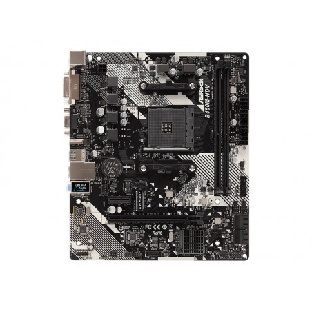 Płyta główna B450M-HDV R4.0 AM4 2DDR4 VGA/DVI/HDMI/M.2 uATX Płyta główna B450M-HDV R4.0 AM4 2DDR4 VGA/DVI/HDMI/M.2 uATX