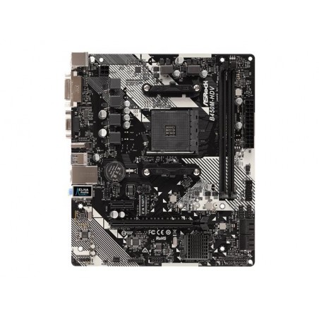 Płyta główna B450M-HDV R4.0 AM4 2DDR4 VGA/DVI/HDMI/M.2 uATX Płyta główna B450M-HDV R4.0 AM4 2DDR4 VGA/DVI/HDMI/M.2 uATX