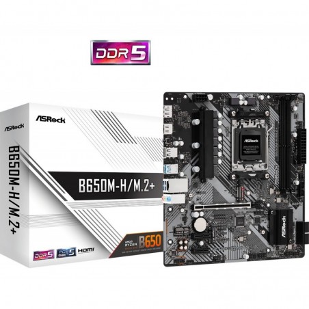 Płyta główna B650M-H/M.2 + AM5 2DDR5 HDMI/DP mATX Płyta główna B650M-H/M.2 + AM5 2DDR5 HDMI/DP mATX