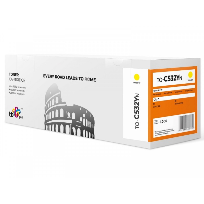 Toner do OKI C532 TO-C532YN Żółty 100% nowy