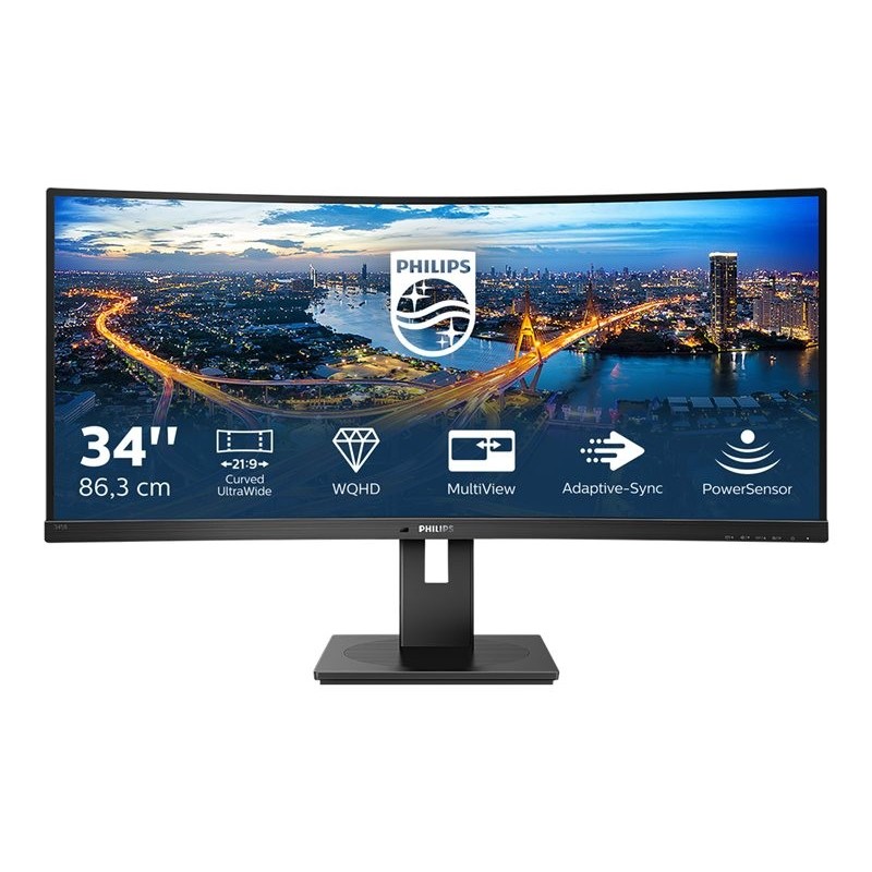 Monitor 345B1C 34'' Curved VA HDMIx2 DPx2 HAS 180mm Monitor 345B1C 34'' Curved VA HDMIx2 DPx2 HAS 180mm