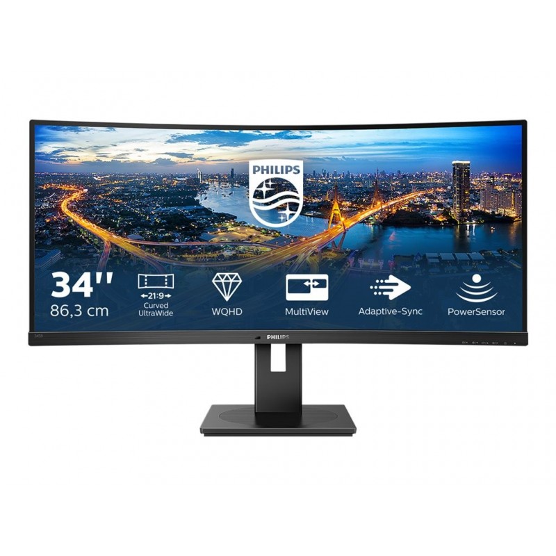 Monitor 345B1C 34'' Curved VA HDMIx2 DPx2 HAS 180mm Monitor 345B1C 34'' Curved VA HDMIx2 DPx2 HAS 180mm