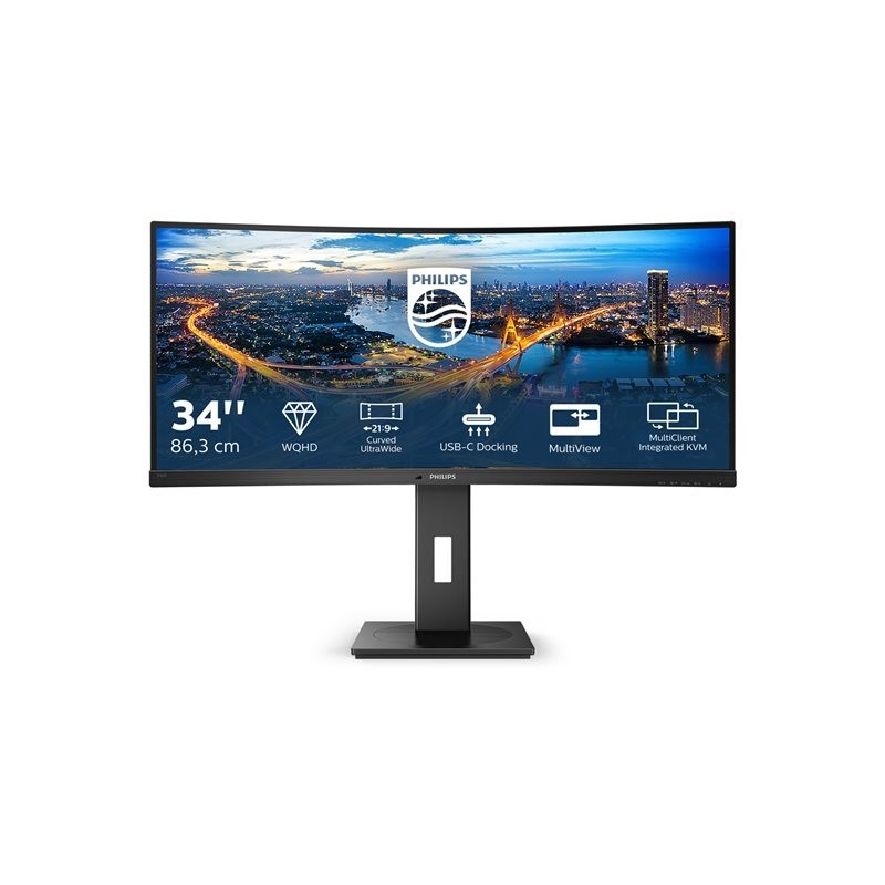 Monitor 346B1C 34 cale VA Curved HDMIx2 DPx2 USB-C 