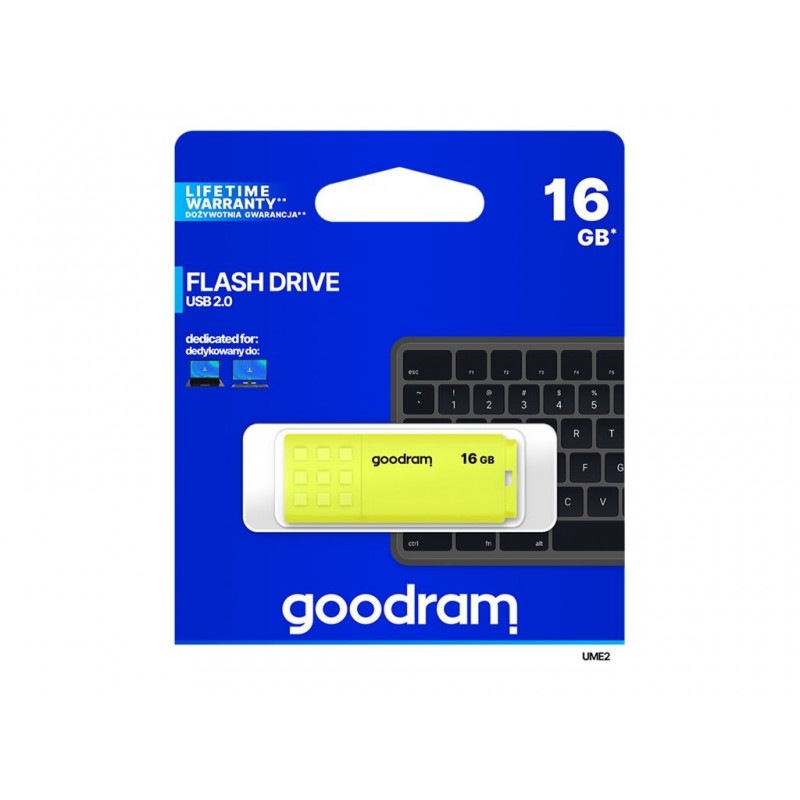 Pendrive UME2 16GB USB 2.0 Żółty