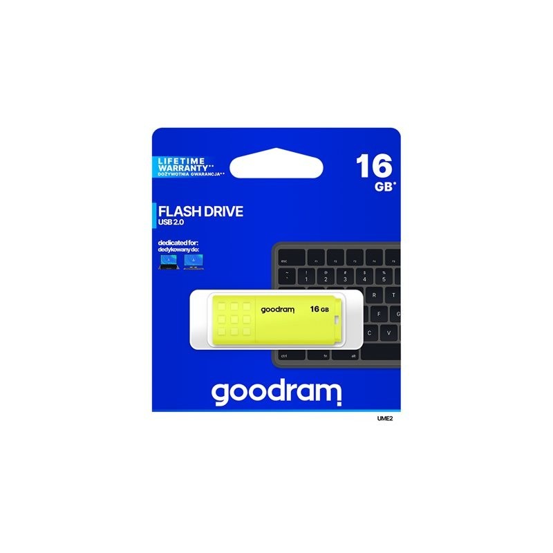 Pendrive UME2 16GB USB 2.0 Żółty