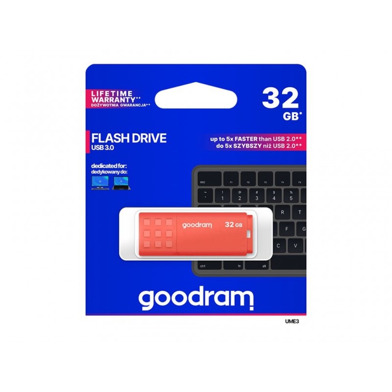 Pendrive UME3 32GB USB 3.0 Pomarańczowy