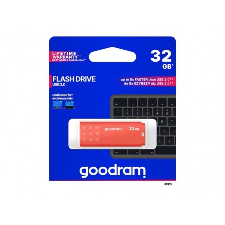 Pendrive UME3 32GB USB 3.0 Pomarańczowy Pendrive UME3 32GB USB 3.0 Pomarańczowy