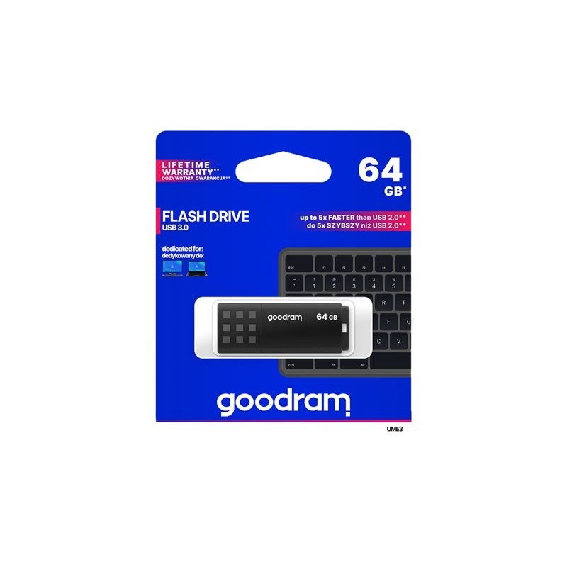 Pendrive UME3 64GB USB 3.0 Czarny