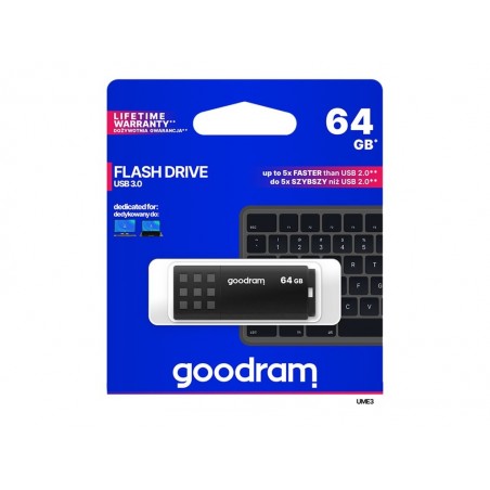 Pendrive UME3 64GB USB 3.0 Czarny Pendrive UME3 64GB USB 3.0 Czarny