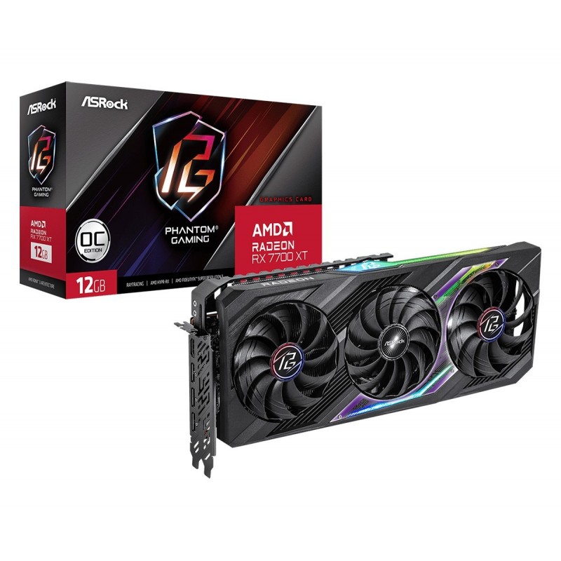 Karta graficzna RX 7700 XT PHANTOM GAMI NG OC 12G GDDR6 192bit 