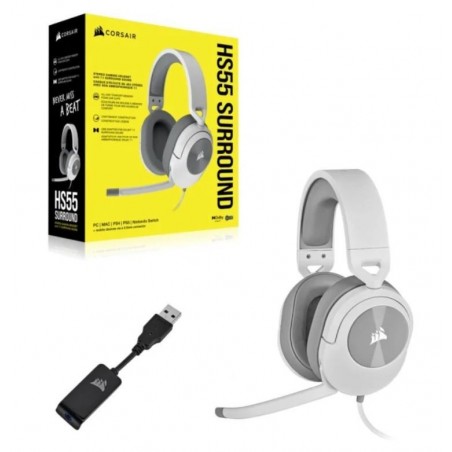 Słuchawki HS55 Surround White Słuchawki HS55 Surround White