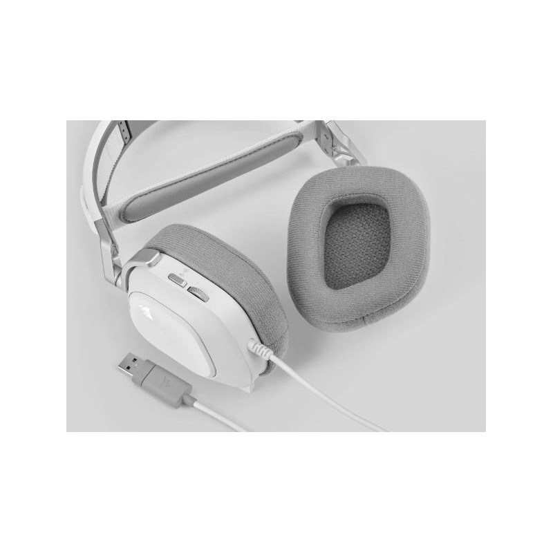 Słuchawki HS80 RGB USB Wired White  Słuchawki HS80 RGB USB Wired White