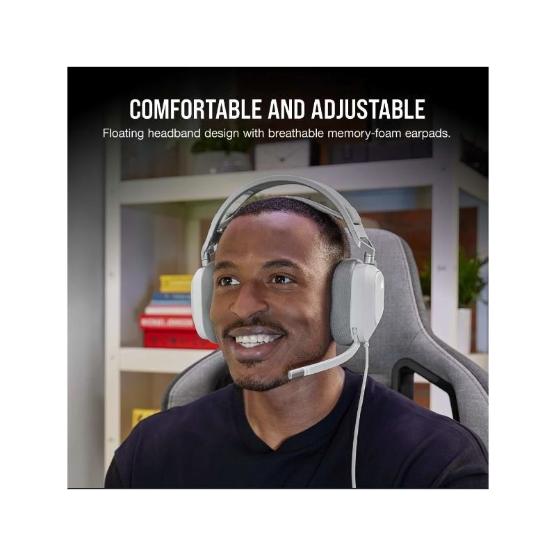 Słuchawki HS80 RGB USB Wired White  Słuchawki HS80 RGB USB Wired White