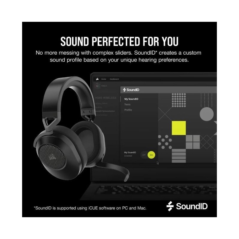 Słuchawki HS65 Wireless Carbon V2  Słuchawki HS65 Wireless Carbon V2